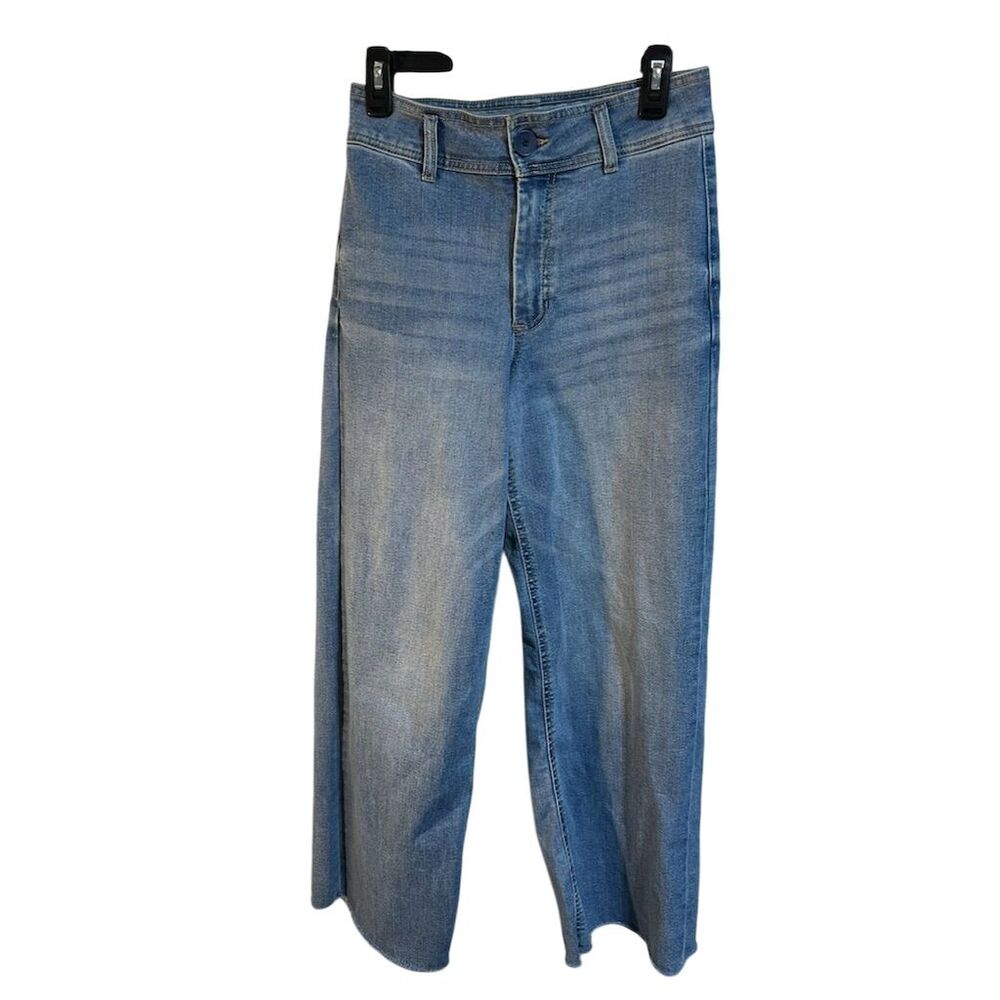 Oat Women's Flared Jeans Size 2 Blue Medium Wash 5-Pocket Style
